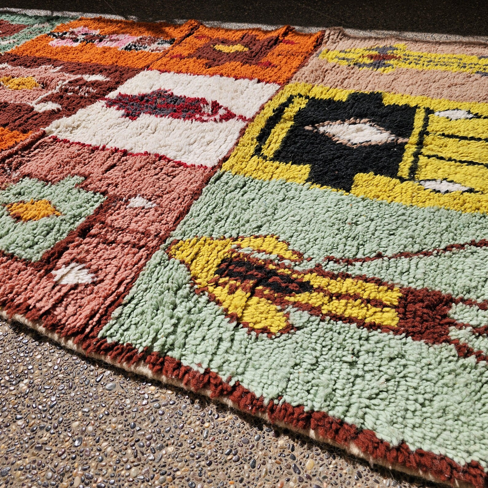 Berber Handmade Colorful Vintage Carpet Boho Area Rug