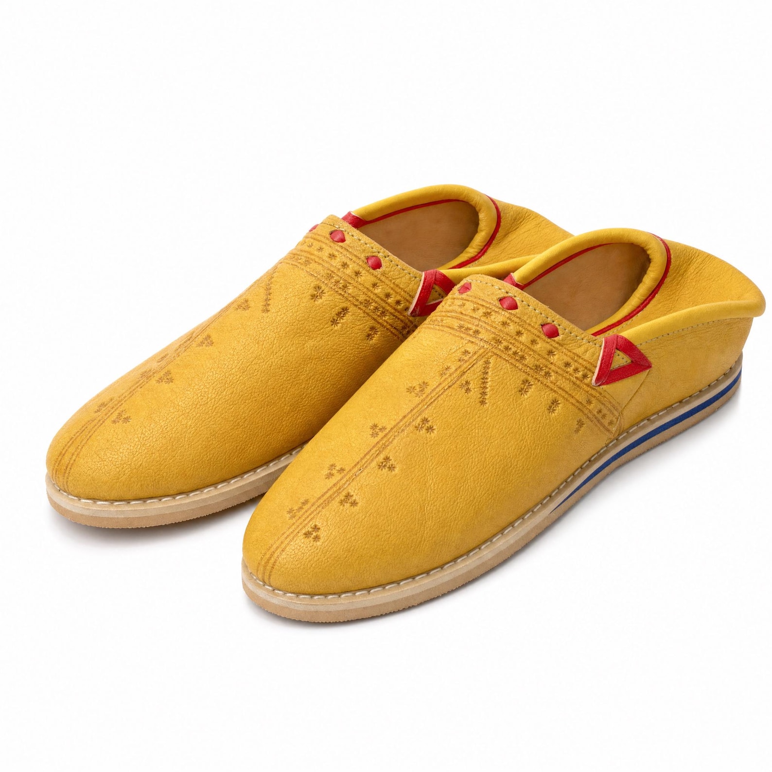 Amazigh Handmade Babouche Slippers Leather Tafraout Babouche Shoes