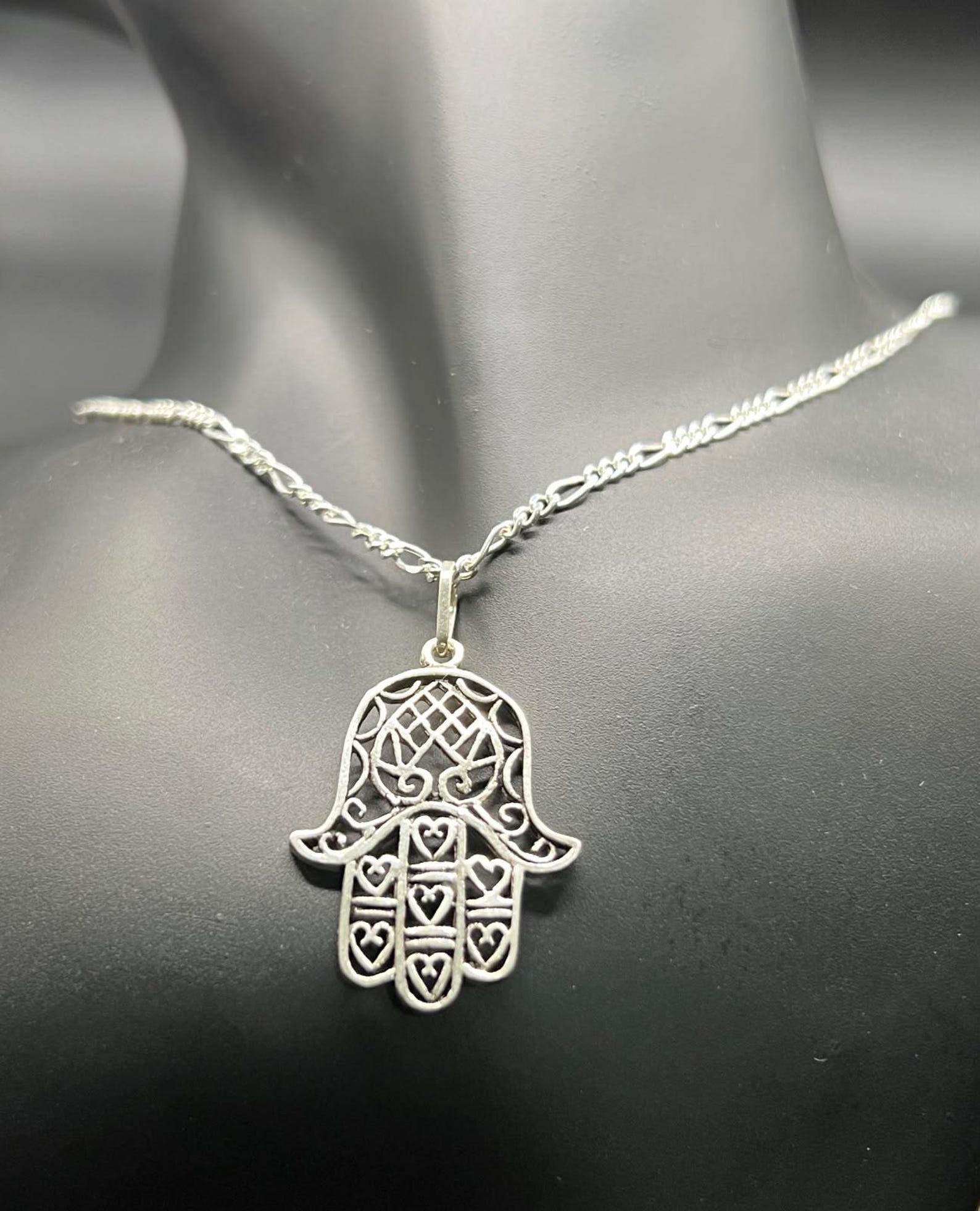 Berber Handmade Sterling Silver Yaz Pendant Tribal Necklace