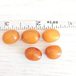 Berber Antique 5 Amber Beads Jewelry for Everyday Heritage Style Use