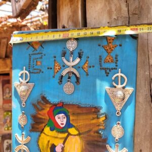 Berber Hand Painted Wooden Boho Wall Art Decor
