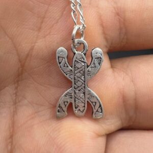Berber Handmade Sterling Silver Yaz Pendant Necklace Jewelry