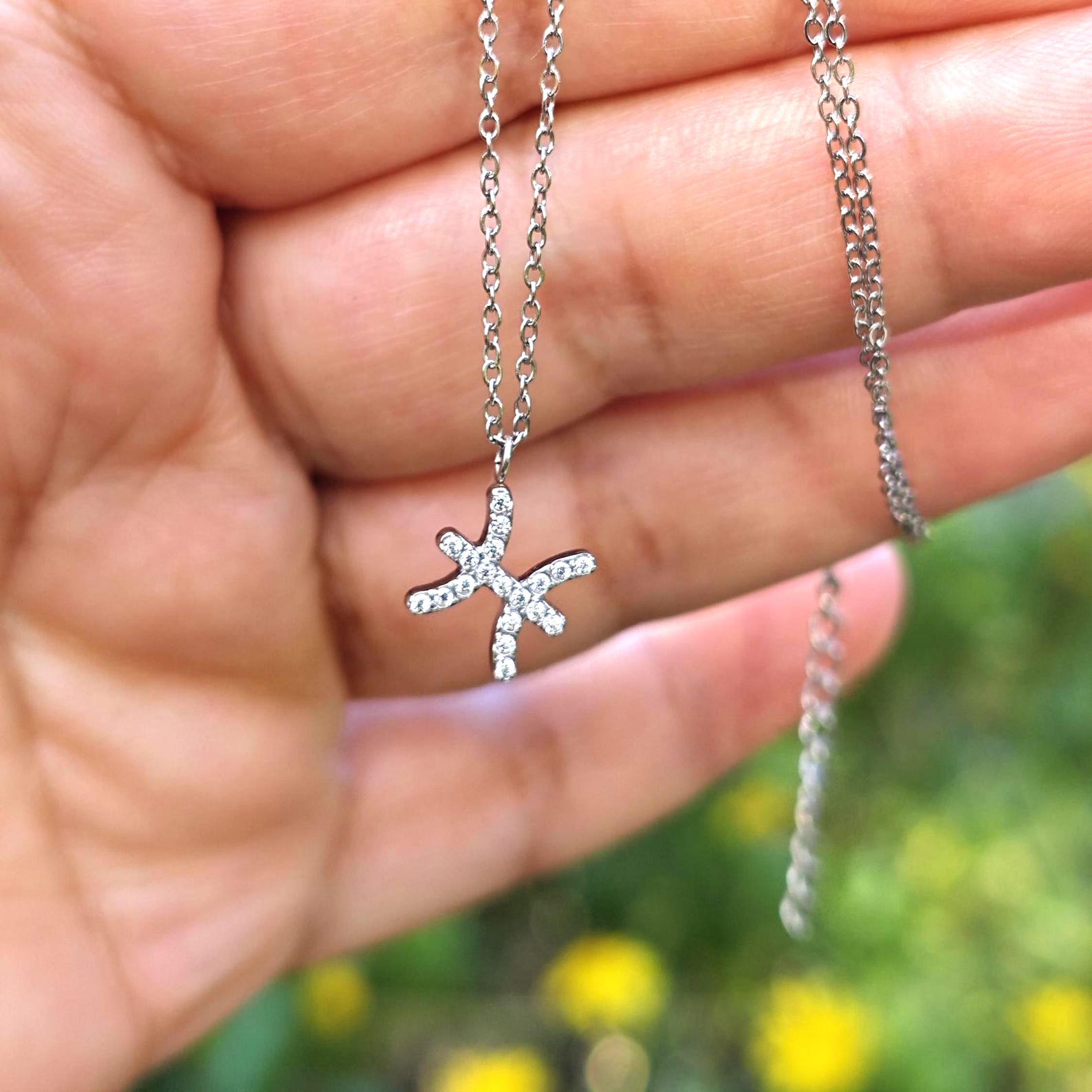 Amazigh Yaz Symbol Stainless Steel Pendant Necklace Heritage Jewelry