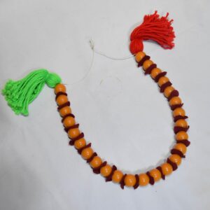 Amazigh Berber Loban Resin Amber Tassel Statement Bead Necklace