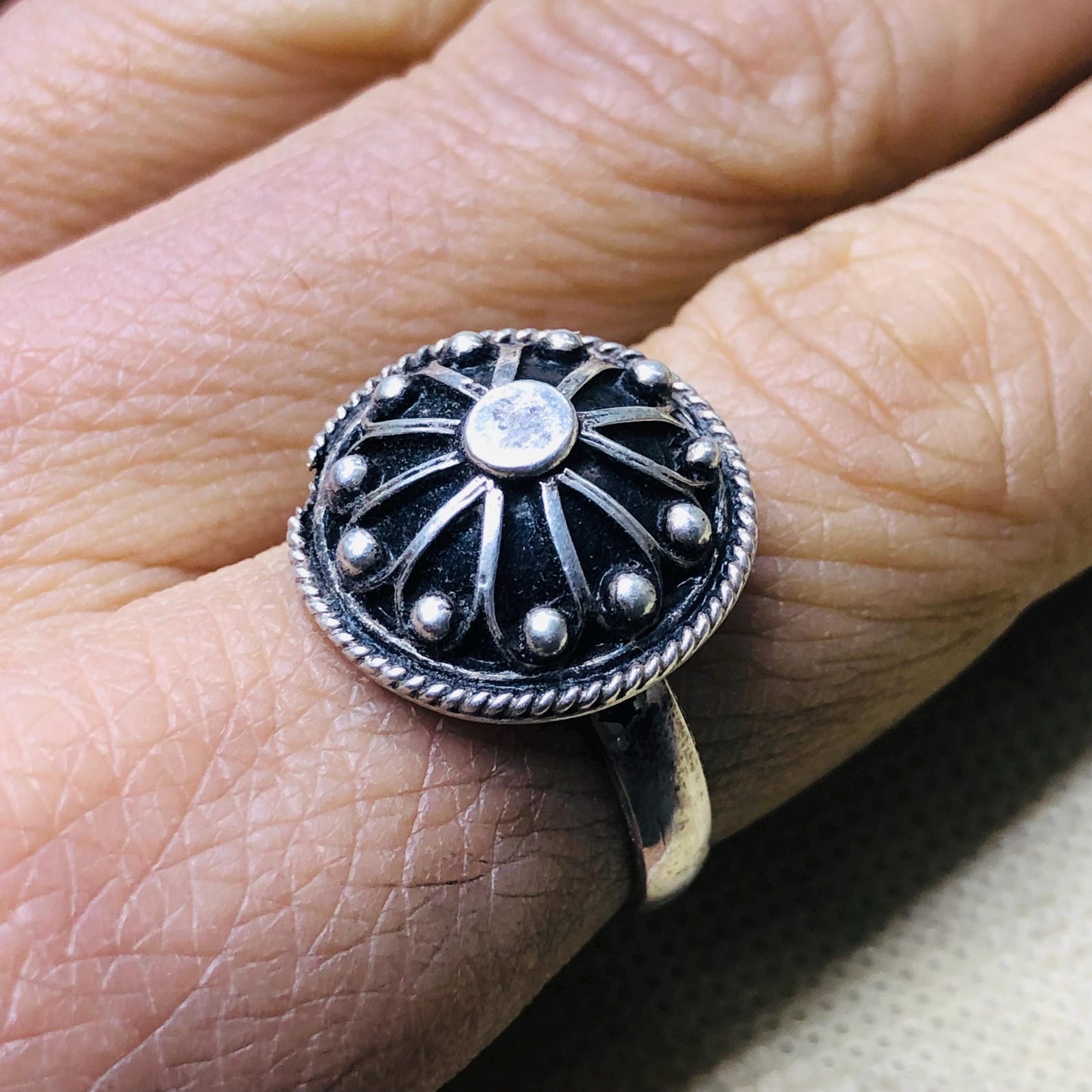 Amazigh Jewelry Traditionnels Marocains Ring Berbère Silver Handmade