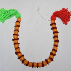 Amazigh Berber Loban Resin Amber Tassel Statement Bead Necklace