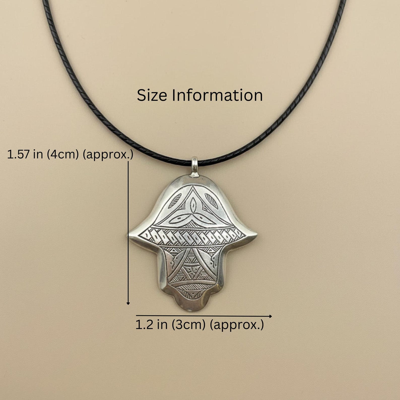 Berber Silver Khmissa Pendant Handmade Jewelry Hamsa Necklace