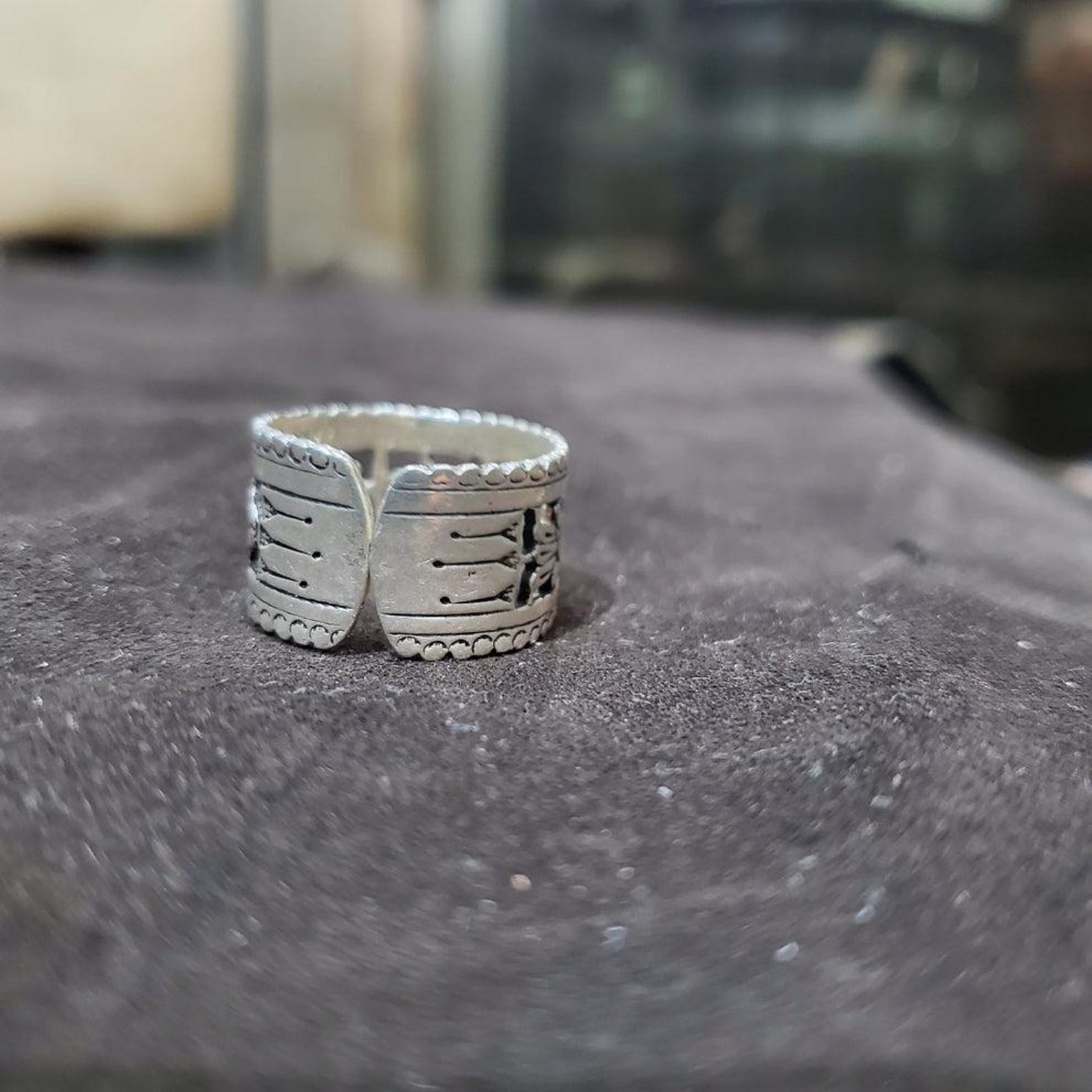 Handmade Berber Amazigh 925 Sterling Silver Khomsa Hamsa Adjustable Ring