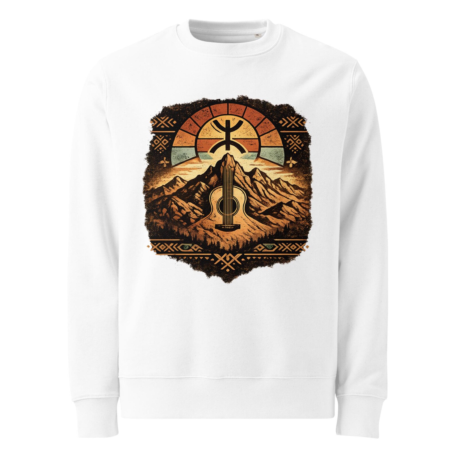 Amazigh Berber Yaz Symbol Unisex Sweatshirt Mountain Landscape Ring