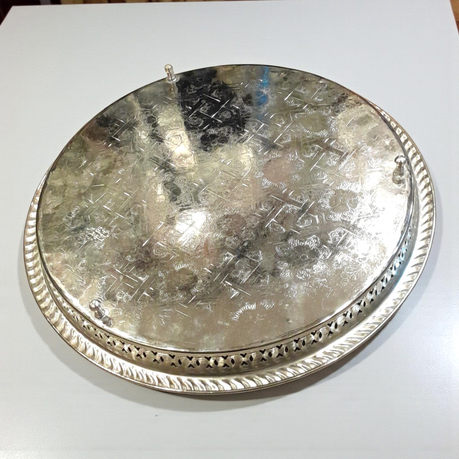 Amazigh Silver Tea Set Tray Glasses Handmade Traditional