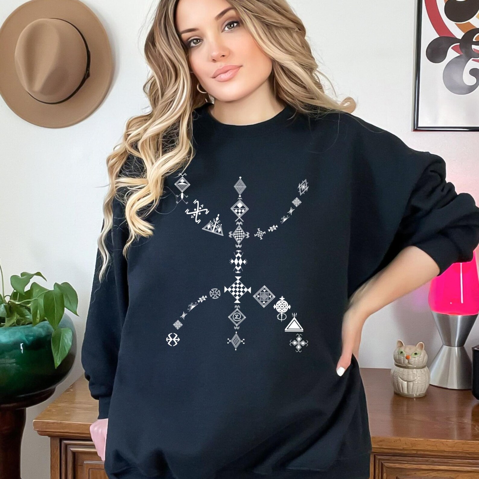Amazigh Berber Tifinagh Alphabet Your Support Graphic Cultural T-Shirt