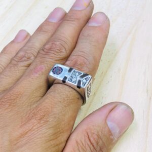 Amazigh Gravure amazighe Ring Silver Tribal Touareg Berbère