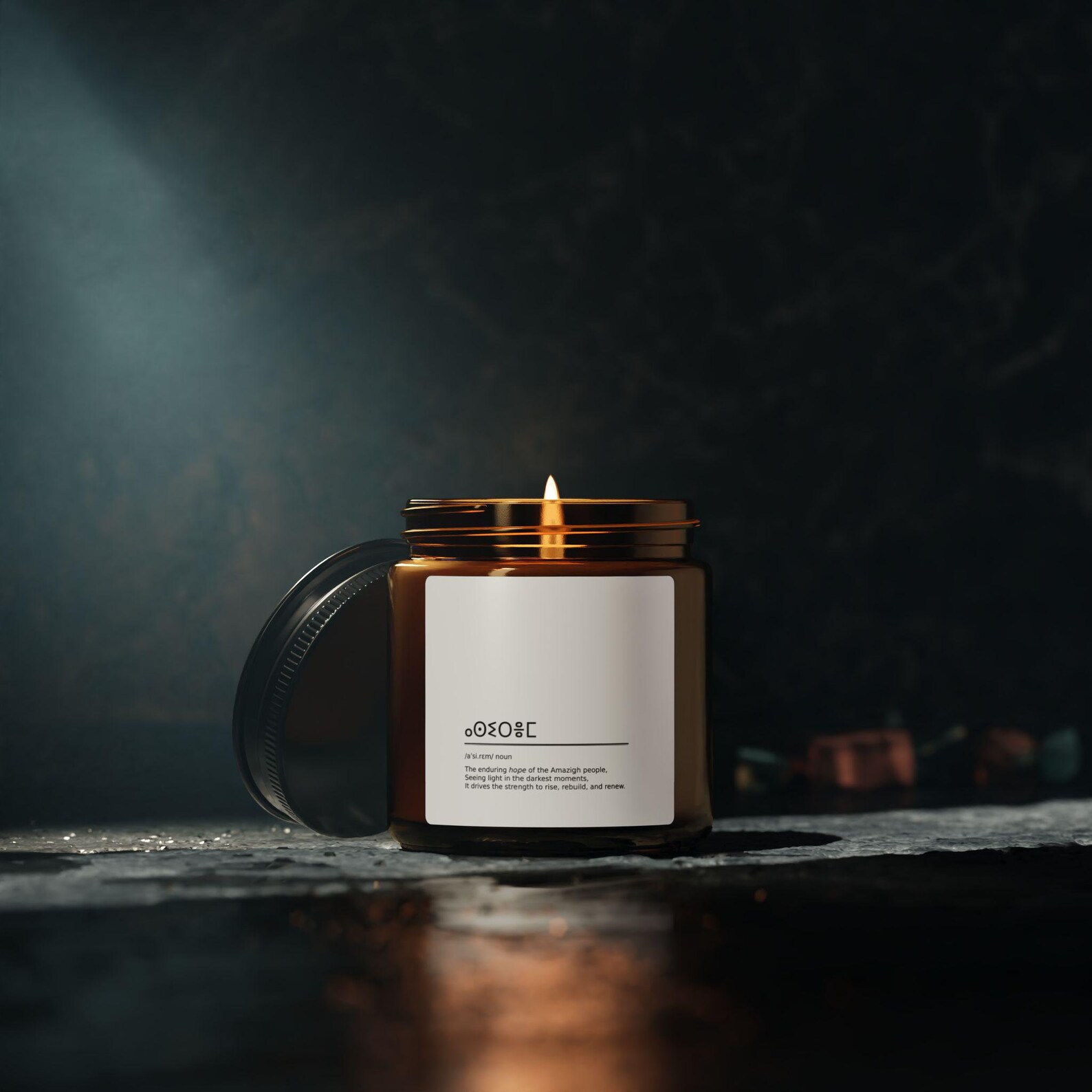 Berber Soy Candle HOPE Assirem Definition Tifinagh Multi-Size