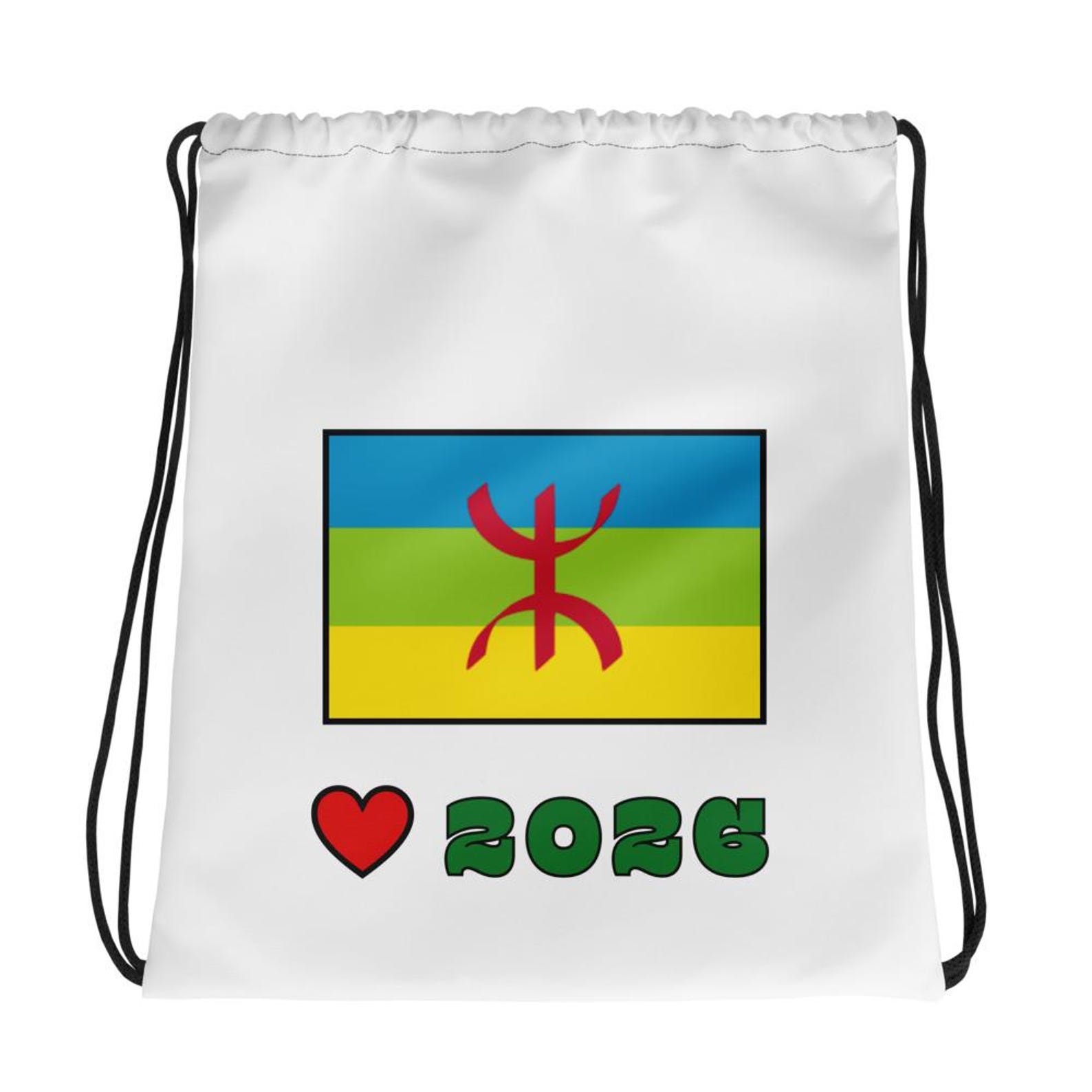 Berber Flag Drawstring Pride Sackpack Bag Everyday Style