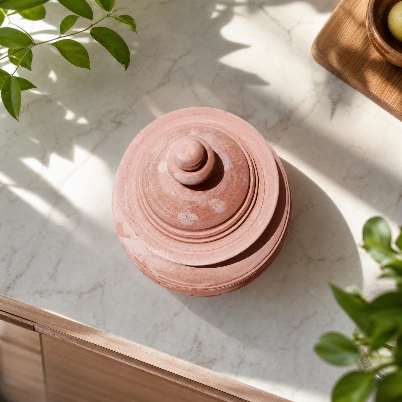 Amazigh Handmade Clay Water Spigot Cup Terracotta Dispenser