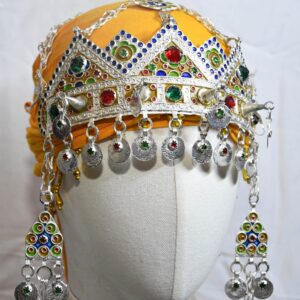 Berber Taounza Amazigh Plated Silver Enamel Tribal Crown Jewelry Headband