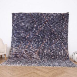 Berber Vintage Blue Rug 8.4 x 10 ft