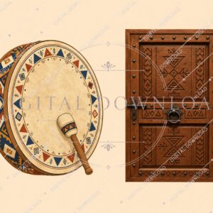 💾 Berber Clipart Bundle Geometric for Everyday Heritage Style Use