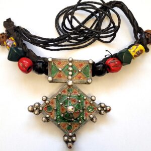 Amazigh Rare Antique Tribal Silver Cross Necklace Antiquité