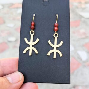 Amazigh Boucles d oreilles YAZ tifinagh acier inoxydable