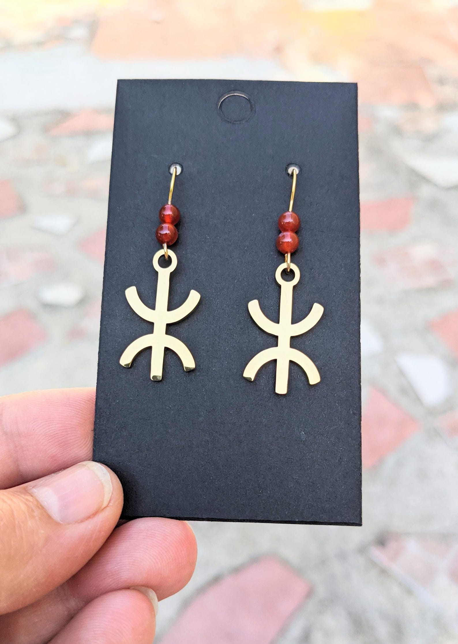 Amazigh Boucles d oreilles YAZ tifinagh acier inoxydable