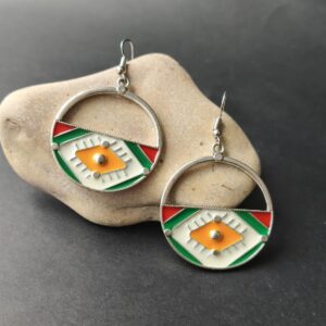 Amazigh Round Kabyle Motif ethniques Earrings Modern Colors