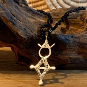Amazigh Tuareg Symbol Pendant Necklace With Leather Cord