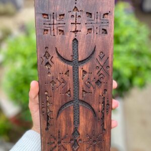 Berber Hand Carved Wooden Symbol Wall Art Decor