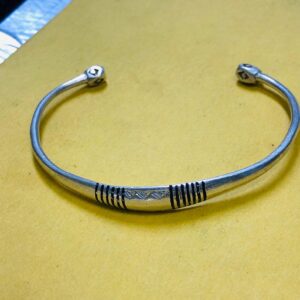 Handmade Amazigh Tuareg Sahara Tribal Silver Adjustable Cuff Bracelet