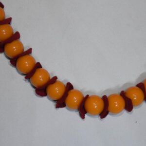 Amazigh Berber Loban Resin Amber Tassel Statement Bead Necklace