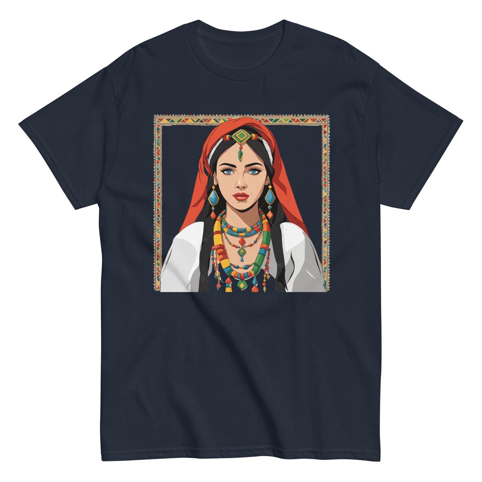 Amazigh Berber Kabyle Yaz Symbol Unisex Cotton Art T-Shirt