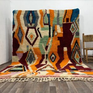 Berber Handmade Colorful Abstract Carpet Boho Area Rug