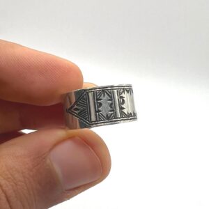 Berber Handmade Sterling Silver Tuareg Engraved Jewelry Ring
