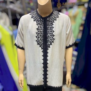 Amazigh Traditional Men’s Loulan s Elegant Beige Tunic