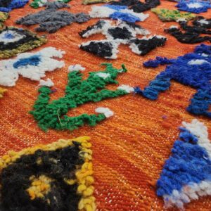 Berber Colorful Authentic Wool Area Taznakhet Boho Rug