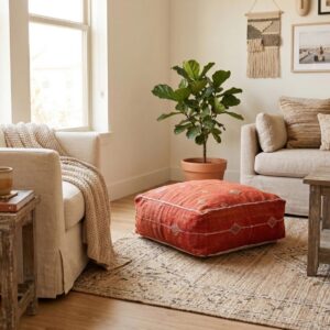 Berber Sabra Marocain Fait Main Berbère en Pouf
