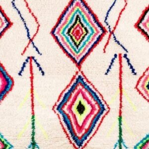 Berber Colorful Diamond Wool Handmade Area Tribal Rug