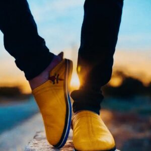 Berber Handmade Yellow Leather Babouche Shoes with Style