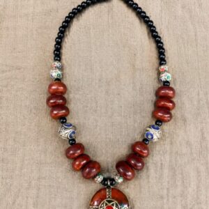 Berber beaded traditional statement jewelry handmade ethnic Necklace
