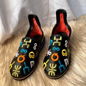 Amazigh Authentic Idoukan Slippers Handmade Leather Babouche Shoes