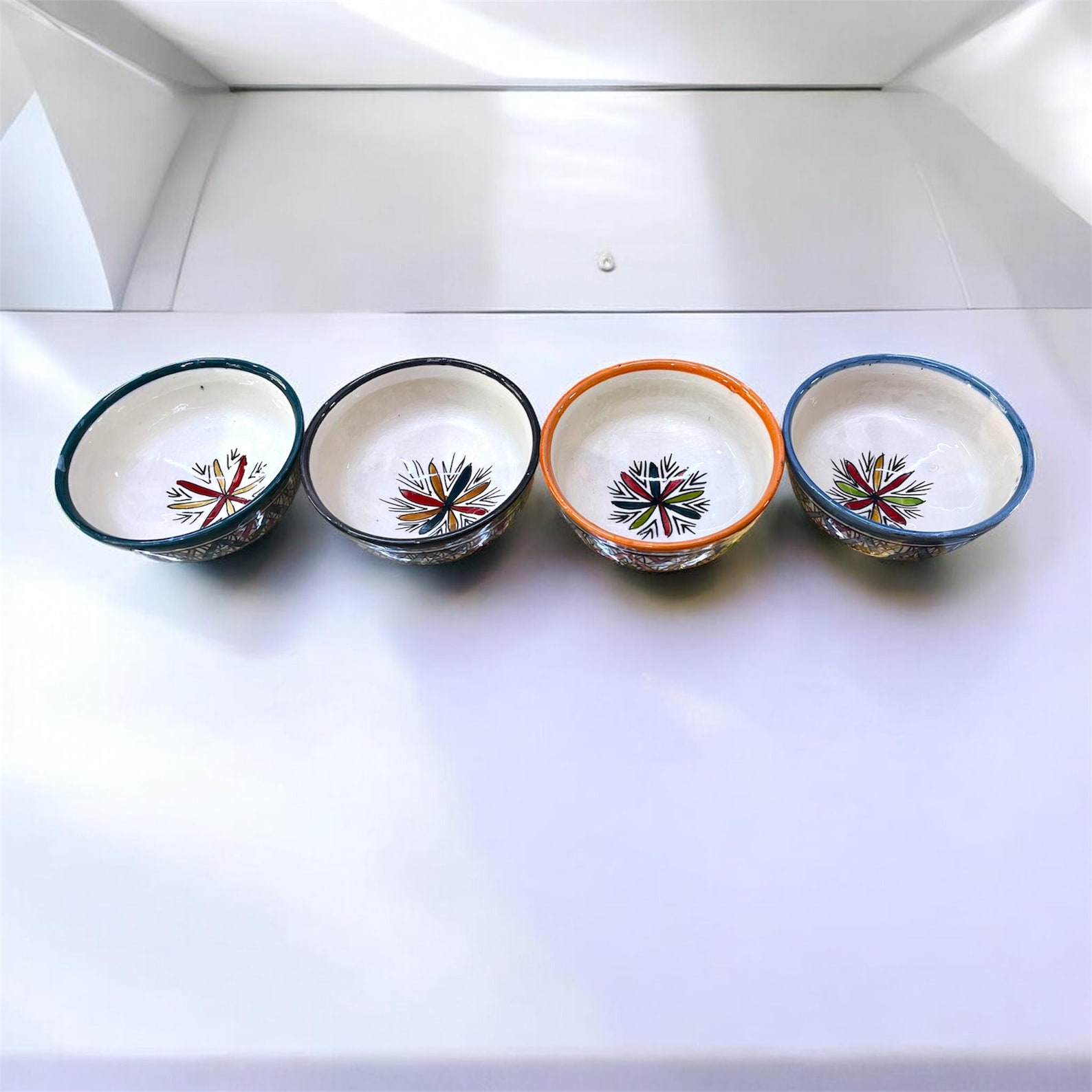 Amazigh Handmade Ceramic Traditional Pottery Hand Painted Bowl