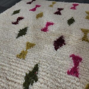 Berber Handmade Wool Colorful Geometric Boho Area Rug