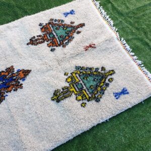 Berber Symbol Handmade Vivid Color Sheep Wool Rug