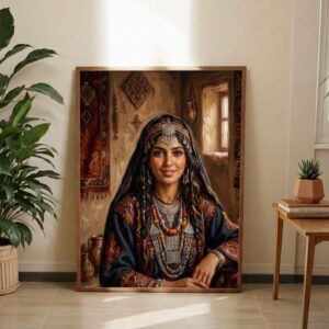 Amazigh Berber Woman Yaz Portrait Printable Digital Wall Art