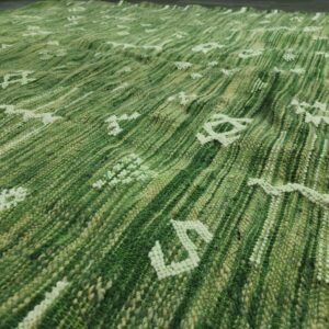 Berber Green Authentic Wool Tribal Boho Living Rug
