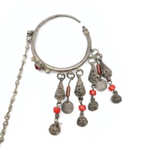 Berber Antique silver ear and head jewelry 'kharb' Atlas mountains jewelry Necklace