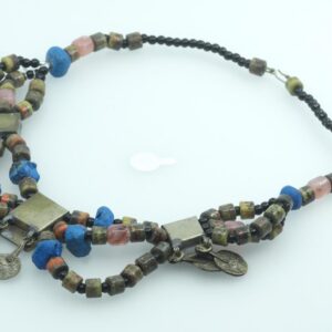 Berber Probable Coin Dangle Collar AH Blue Necklace
