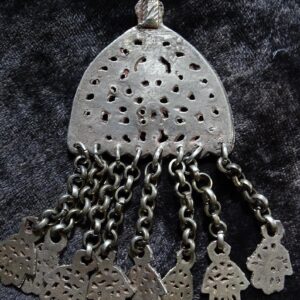 Berber Rare Antique Fine Silver Chain Pendant Necklace