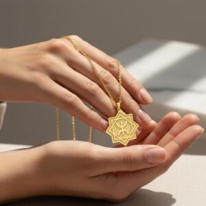 Berber Freedom Symbol Gold-Plated Sterling Silver Star Necklace