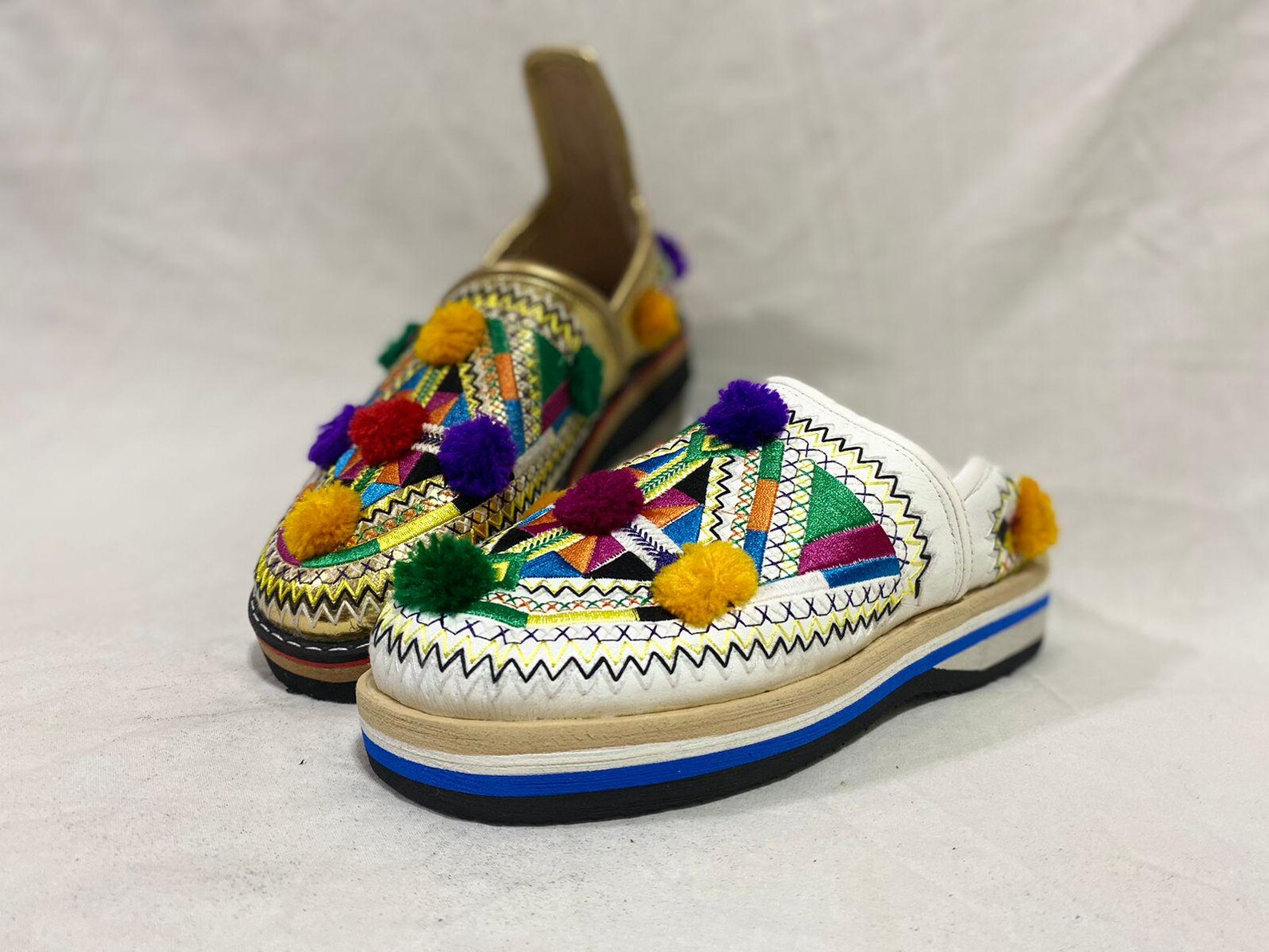 Berber Slippers Handmade Colorful Traditional Footwear Babouche Shoes